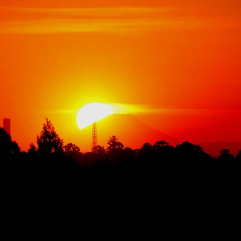 富士に入日from匝瑳市