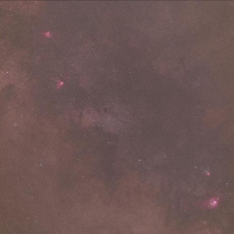 土星とM8からM16周辺の天の川