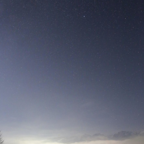 白馬三山上空の初夏の星座