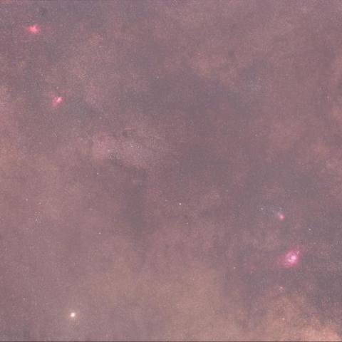 火星・土星のいる華やかな天の川