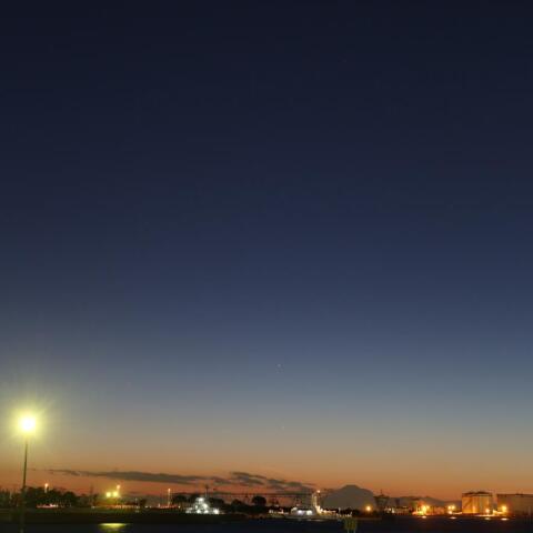 金星・水星と富士