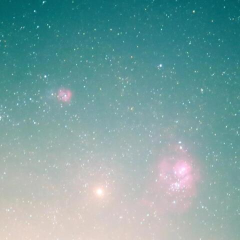 火星とM8・M20・M21との接近