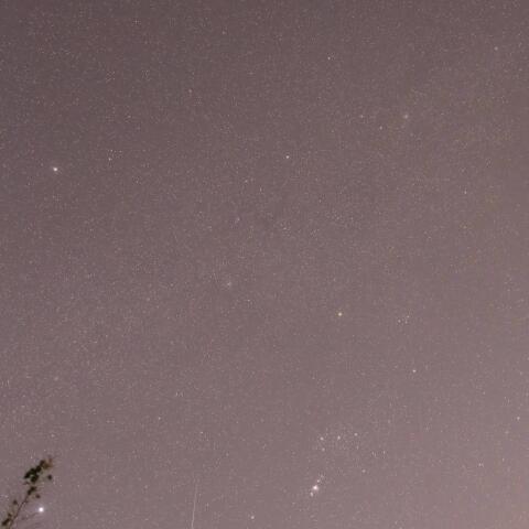 ふたご座流星とふたご座とオリオン座