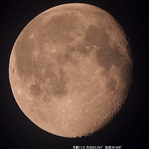 7月17日早朝の月