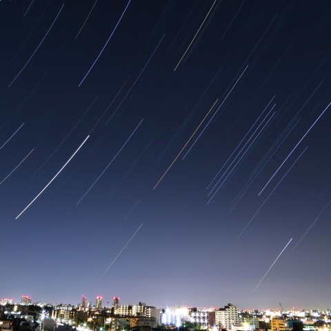 昇る木星とオリオン