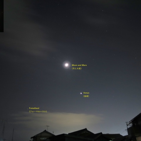 月と火星の大接近