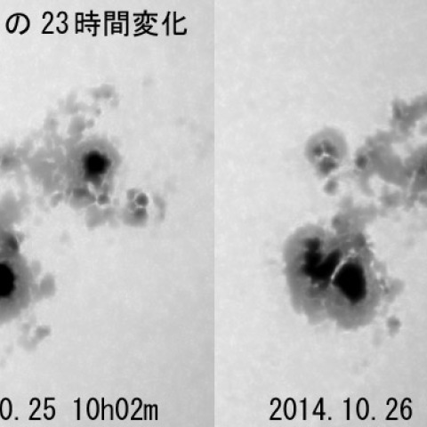 NOAA12192の23時間変化