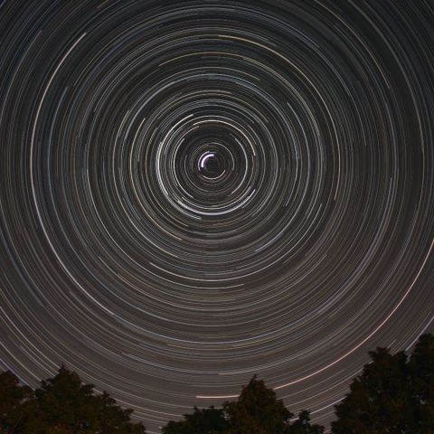 北天の日周運動 明合成