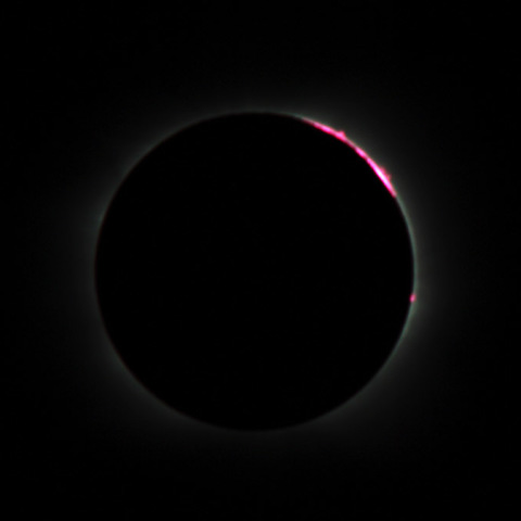 第2接触直後のプロミネンス