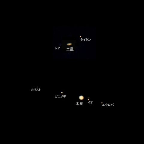 12/21木星と土星 合成画像