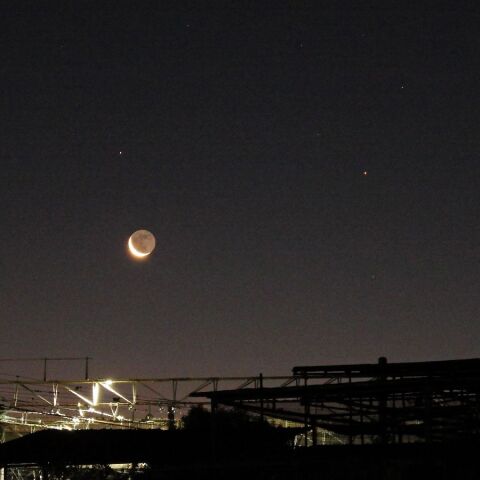 1/1早朝 月と火星