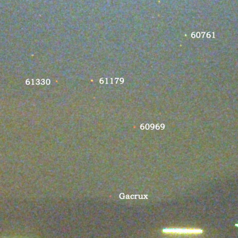 山口県から撮影した南十字ガンマ星（トリミング）