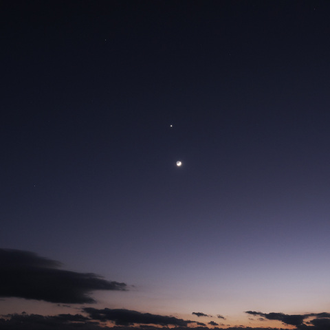 月と金星と土星（2025/01/03）