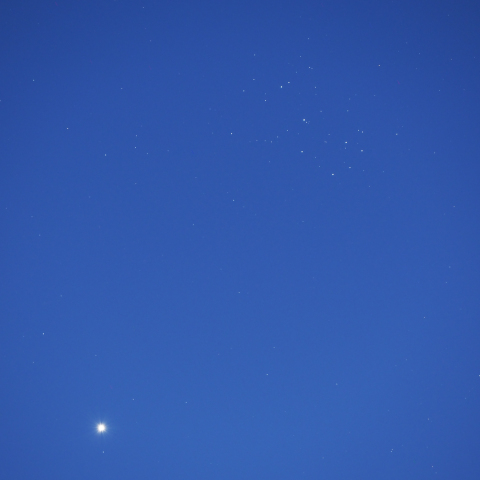 金星とプレアデス星団
