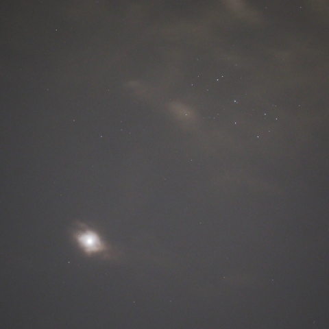 金星とプレアデス星団(2023/4/10)