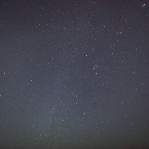 冬の星座と流星