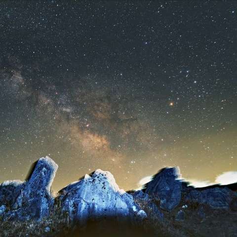秋吉台の天の川