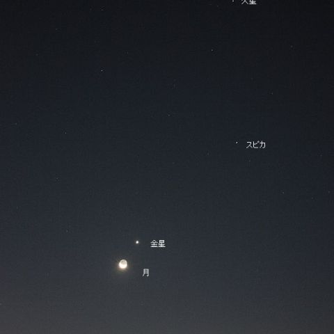月と金星、火星