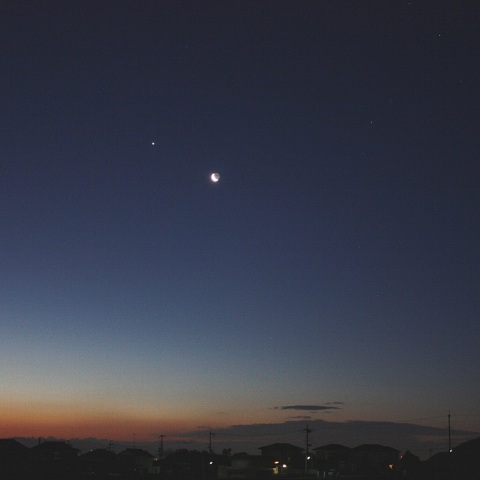 月と金星
