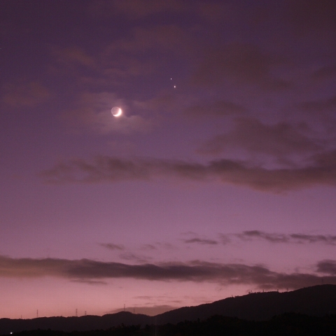 2020/12/17月と木星、土星の接近