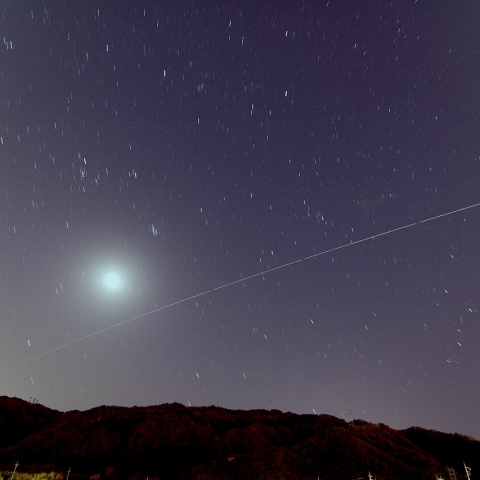 京都を通過するISS