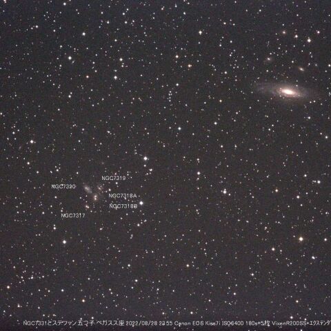 NGC7331とステファンの五つ子