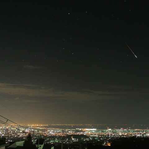 大阪湾に降る流星とおおいぬ座