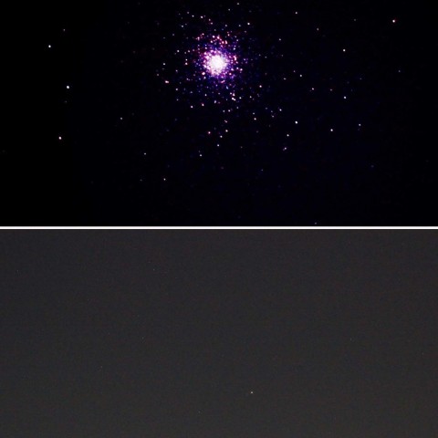 実験　光害下での球状星団M5