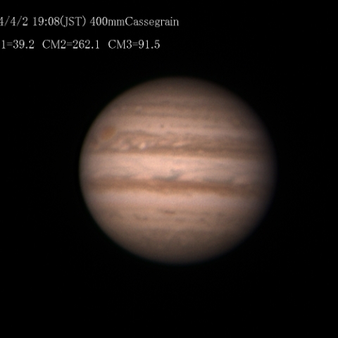４月2日の木星