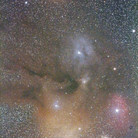 火星とアンタレスと散光星雲