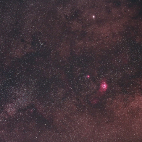 土星とへびつかい・いて座の銀河