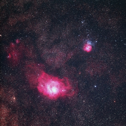 M20・M8星雲付近