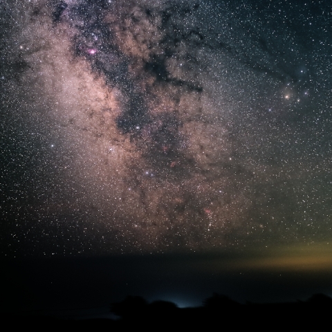 南天に掛かる天の川