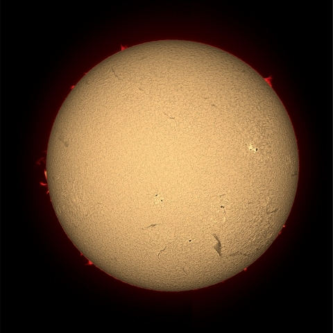 太陽面（Hα）太陽面2022.6.2　
