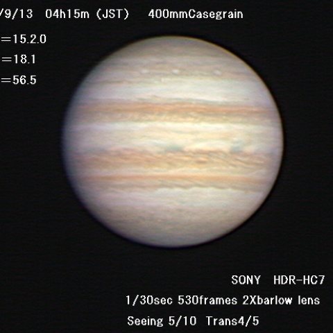 9月13日の木星