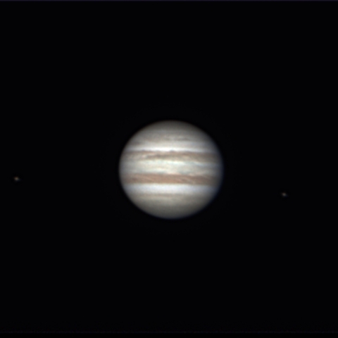 木星と2つの衛星