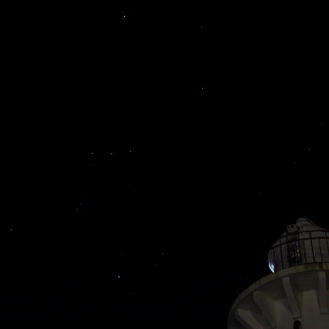 野間灯台とオリオン座