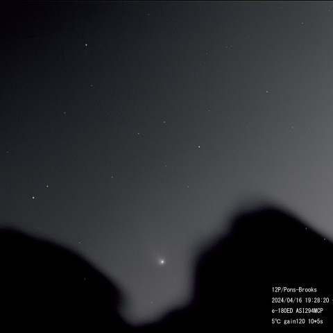 4月15日の12P　Pons-Brooks彗星