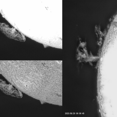 8月20日の太陽（拡大）