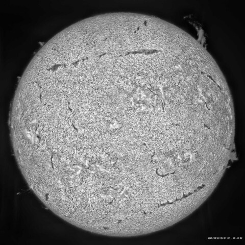 8月23日の太陽（拡大）