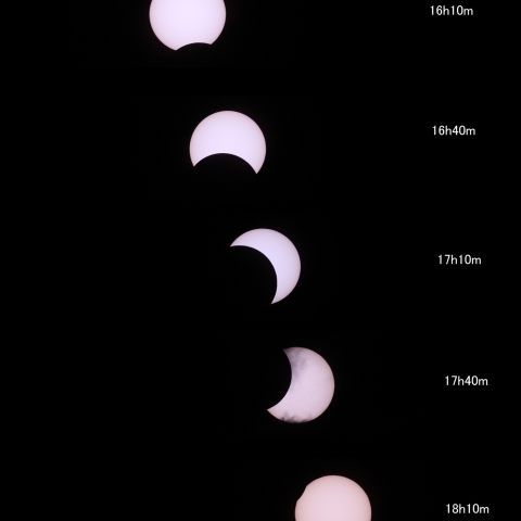 福岡での部分日食