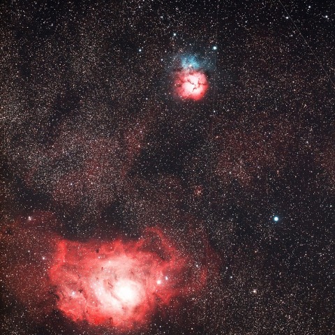 いて座の散光星雲M8＆M20