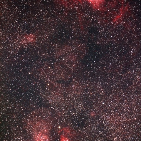 天の川に浮かぶオメガ＆イーグル星雲