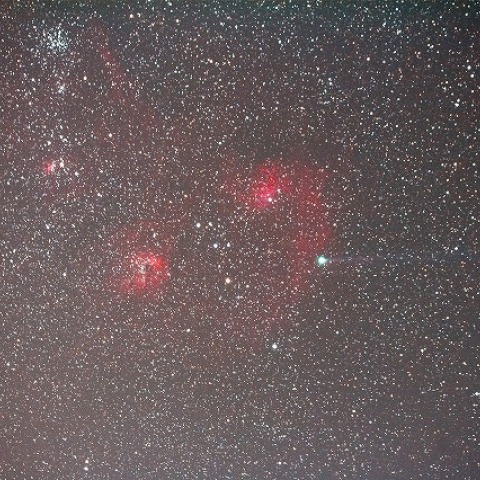 まが玉星雲＆ジャック彗星のランデブー