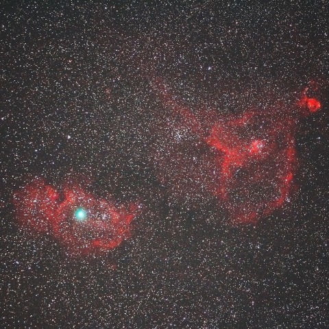 ハート＆胎児星雲を通過中のジャック彗星