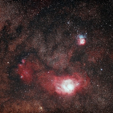 猫の手星雲＆M8＆M20コラボ