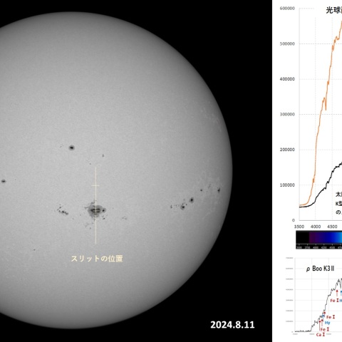 8月11日の太陽スペクトル