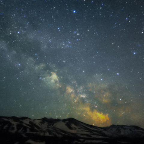 十勝岳の天の川