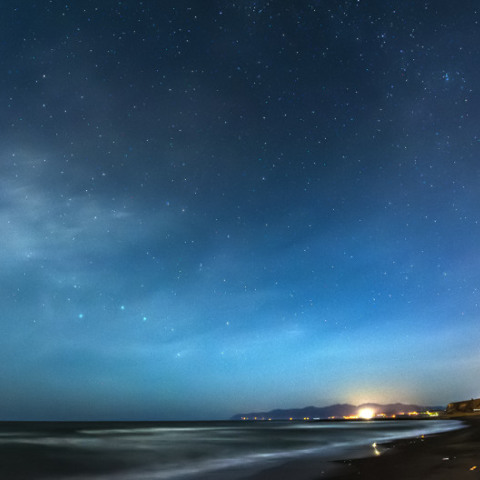 石狩湾の北斗七星