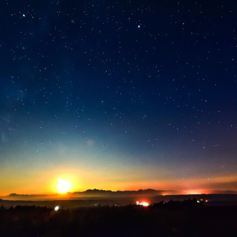 麓郷展望台（富良野）の星空